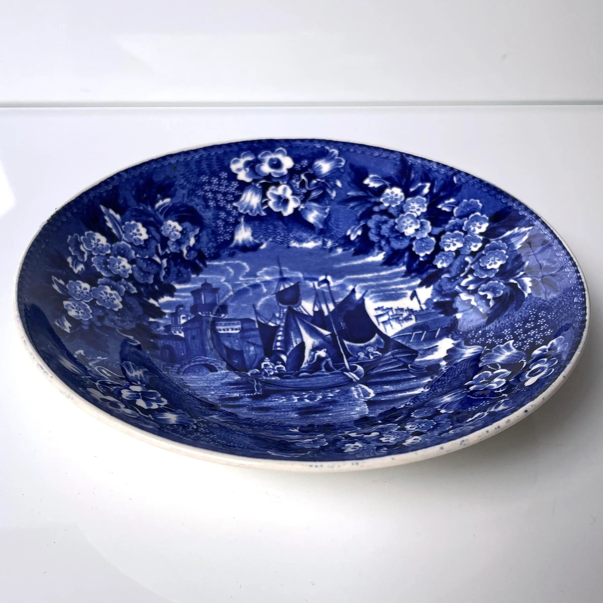Wedgwood Blue & White Transferware Plate - Ferrara - Etruria