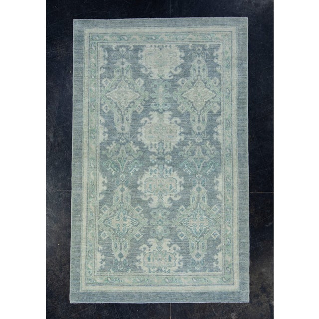 Black Turkish Oushak Rug 3'10" x 6'1" #17556 For Sale - Image 8 of 8