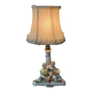 Vintage Figural French Style Lamp For Sale