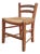Vintage French Wooden Rush Seated Children's Chair For Sale