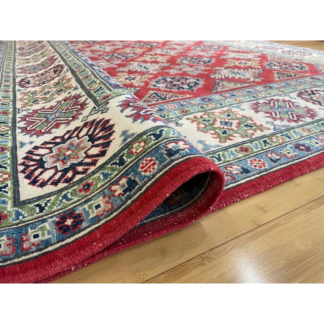 Islamic Tribal Afghan Kazak Lori Pambak Area Rug For Sale - Image 3 of 11