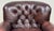 Brown Vintage Oversized Tufted Leather Writers Chair With Ottoman For Sale - Image 8 of 18