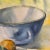 Blue 1980s Still Life Kitchen Watercolor Fruit, Candlestick Painting Framed For Sale - Image 8 of 12