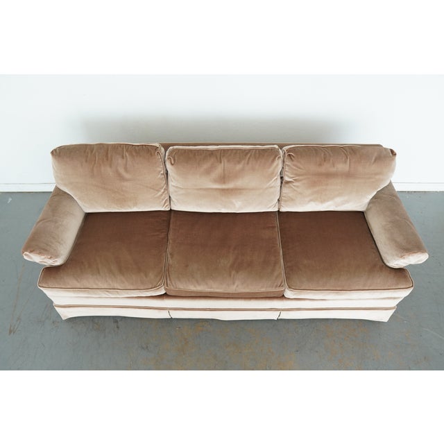 Traditional Vintage Baker Furniture Velvet Sofa For Sale - Image 3 of 14