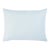 Schumacher Lange Glazed Linen 16" Lumbar Pillow In Ciel For Sale