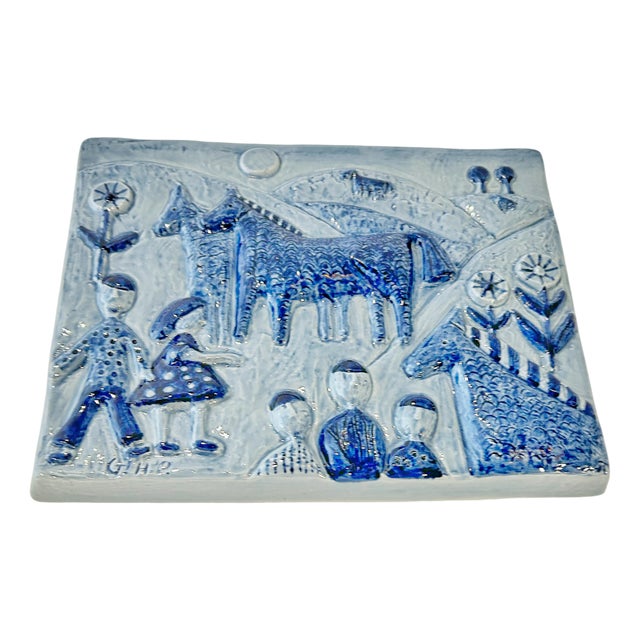 Ceramic Wall Relief by Noomi Backhausen, 1950s For Sale
