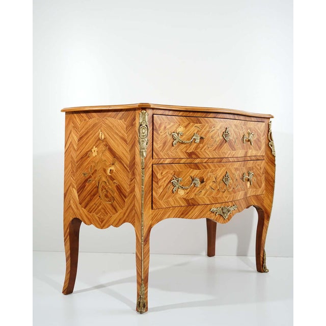 Antique French Louis XV Style Chest of Drawers, 1920s For Sale - Image 10 of 12