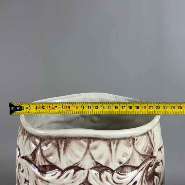 Large Capodimonte Ceramic Vase with High Relief and Classical Figures, 1960s For Sale - Image 9 of 11