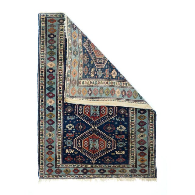 Traditional Antique Caucasian Shirvan Rug 3’3" X 4’5" For Sale - Image 3 of 10