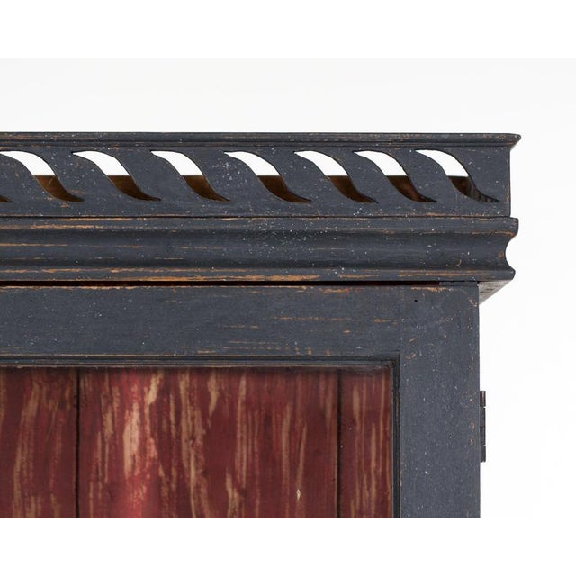 Black bureau with many drawers, scandinavian, 19th centuryh. 202 w. 126 d. 38 cm.h. 79.5 w. 49.6 d. 14.9 in.
