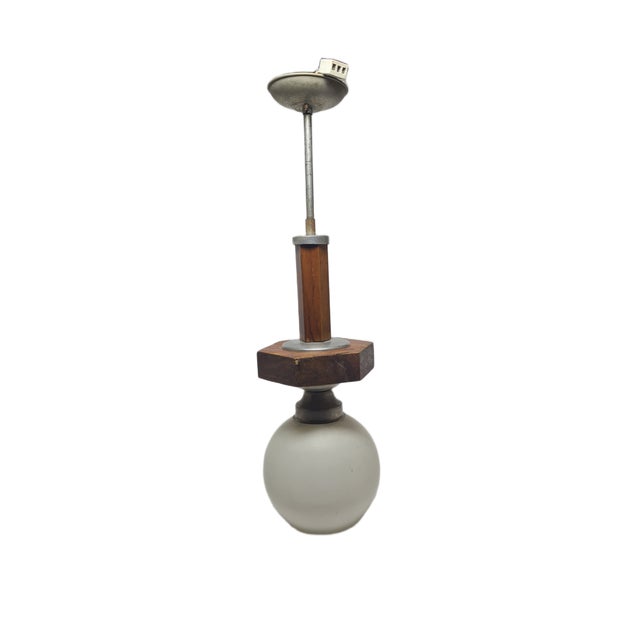Art Deco Pendant Lamp, Former Czechoslovakia, 1950s For Sale - Image 9 of 9