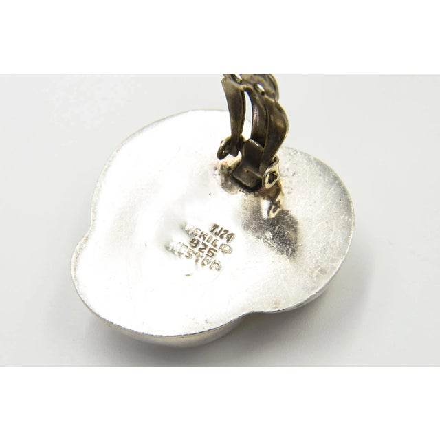 Mexican Sterling Silver Knot Clip-on Earrings - 2 Pieces For Sale - Image 9 of 9