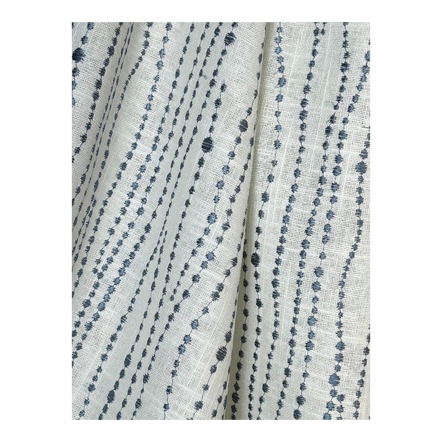 Kravet “Denali” Embroidered Linen– 13.25 Yards For Sale