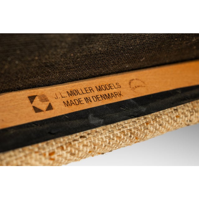 Set of 4 Model 83 Teak Dining Chairs by Niels Otto Møller for j.l. Møller With Original Fabric, Denmark, C. 1970s For Sale - Image 12 of 12