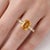 Contemporary Citrine & Cubic Zirconia Wedding Ring - November Birthstone Stacking Ring Us 7 For Sale - Image 3 of 5
