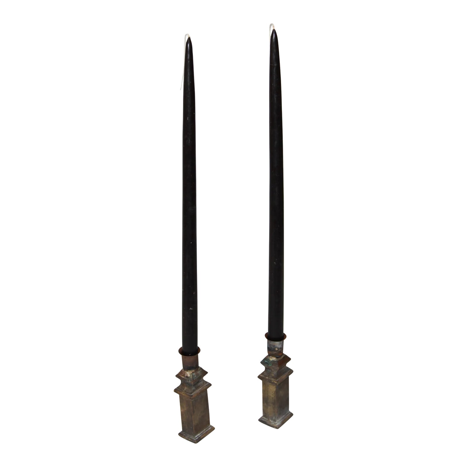 Antique French Door Hardware Candlestick Holders - a Pair | Chairish - Antique French Door Hardware