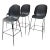 Gam Fratesi for Gubi Black Beetle Bar Stools, Set of Four For Sale