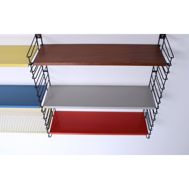 Modular Metal Wall Rack by A.D. Dekker for Tomado, 1950s, Set of 13 For Sale - Image 17 of 18