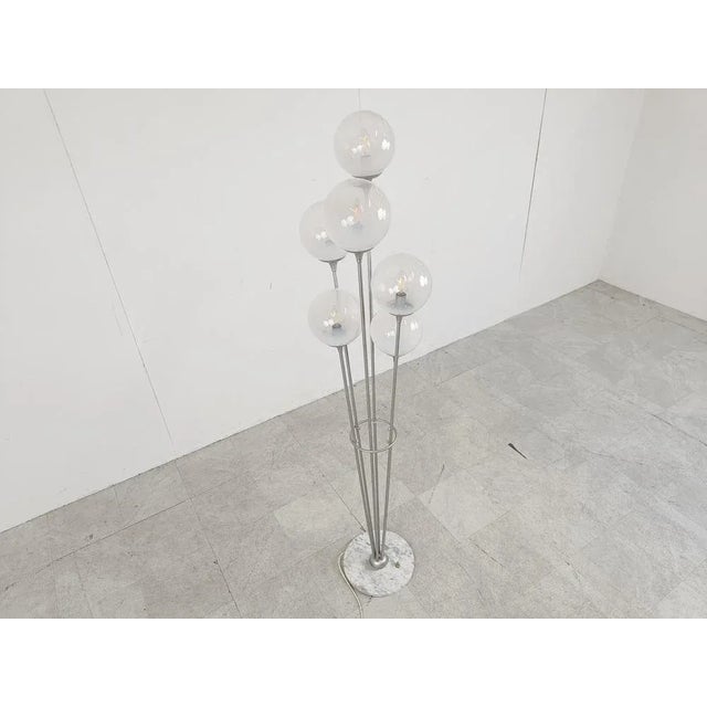 Silver Italian Alberello Floor Lamp from Stilnovo, 1960s For Sale - Image 8 of 11
