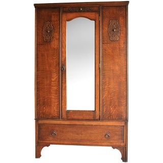 Antique Armoire With Mirror For Sale