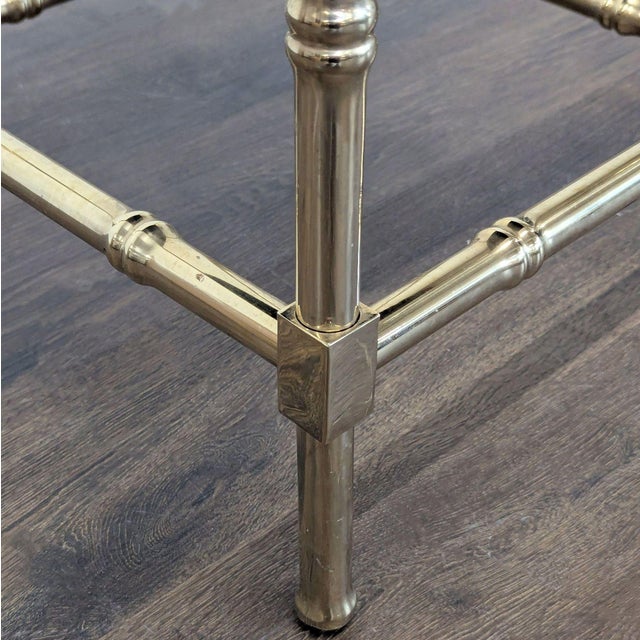 2000 - 2009 Metal Faux Bamboo Counter Stool For Sale - Image 5 of 5