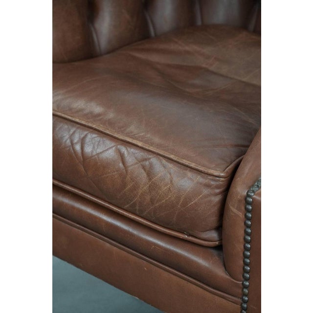 Chesterfield Club Chair in Leather For Sale - Image 12 of 14