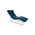 Modern Petrol Blue 680 Leather Chaise Lounge with Manual Function from Rolf Benz For Sale - Image 3 of 15