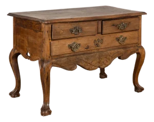 19th Century French Oak Chest of Drawers or Console Table With Cabriole Legs