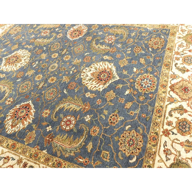 Vintage Hand-Knotted Handspun Wool Rug With Vegetable Dye by Nasser.8'x 9'5" For Sale - Image 14 of 18