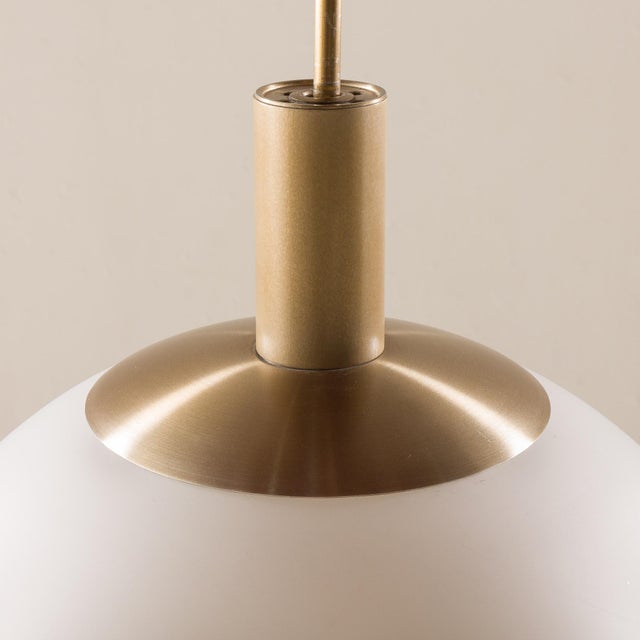 Metal Pendant Lamp in Aluminum and Glass by Pia Gudietti Cripa for Lumi, Milan, Italy, 1970s For Sale - Image 7 of 9