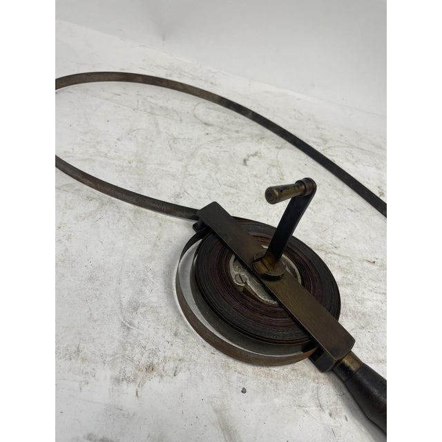 Antique Tape Measure in Metal and Brass, 1930s For Sale - Image 11 of 16