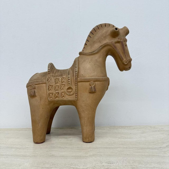 Ceramic Horse Sculpture by Aldo Londi for Bitossi Fiorentino, 1960 For Sale - Image 9 of 18