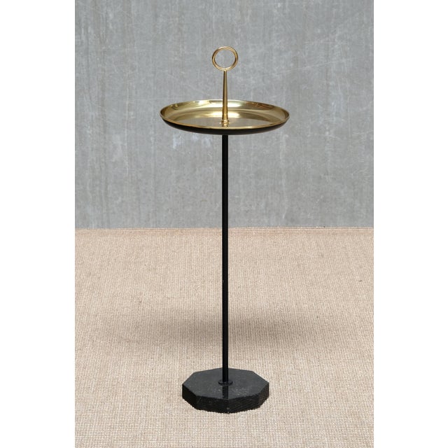 Drinks Table in Brass and Black Granite by Gunnar Ander for Ystad Metall, 1950s For Sale - Image 9 of 10