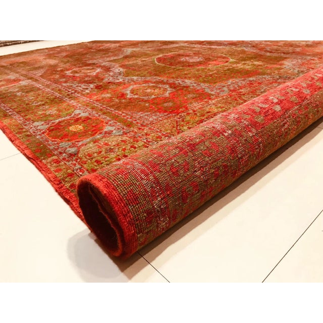 Red Vintage Egyptian Rug, 1980s For Sale - Image 8 of 12