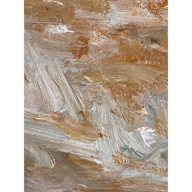 Waves #2 by Jim Beckner | Oil on canvas Ducks swimming in swirling water. For Sale - Image 4 of 4