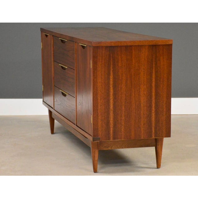 1960s 1960s Refinished 58” Walnut Sideboard Credenza by Kent Coffey Tableau For Sale - Image 5 of 10