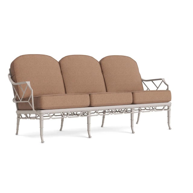 Brown Jordan Calcutta Sofa, Dove frame with Fusion Clay fabric For Sale - Image 12 of 12