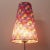 Pink Vintage Chrome Floor Lamp with Handmade Purple Floral Decorated Shade, Italy For Sale - Image 8 of 13