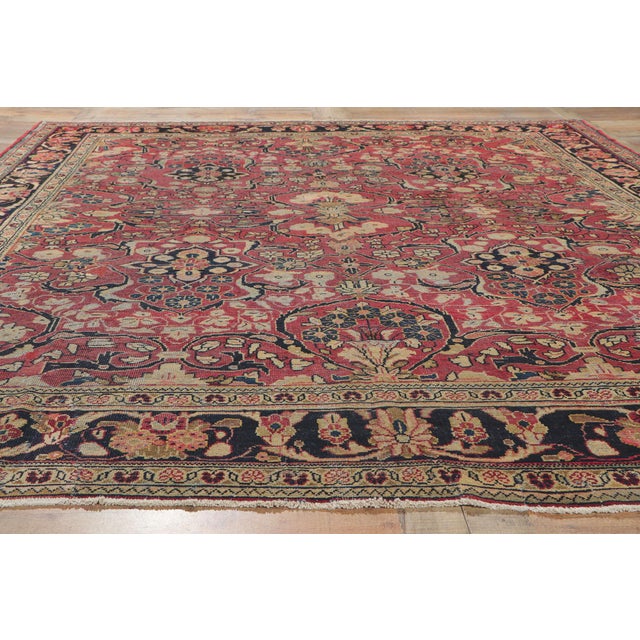 Antique Persian Mahal Rug 09'00 X 11'07 For Sale - Image 10 of 11