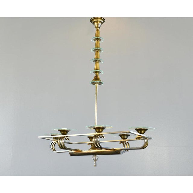 Art Deco Chandelier, 1930s For Sale - Image 3 of 18