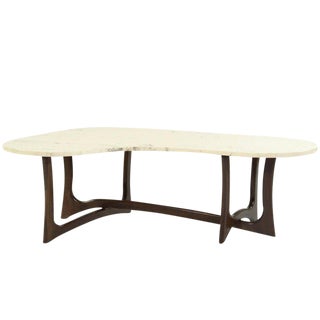 1950s Asymmetric Marble-Top Coffee Table by Adrian Pearsall For Sale