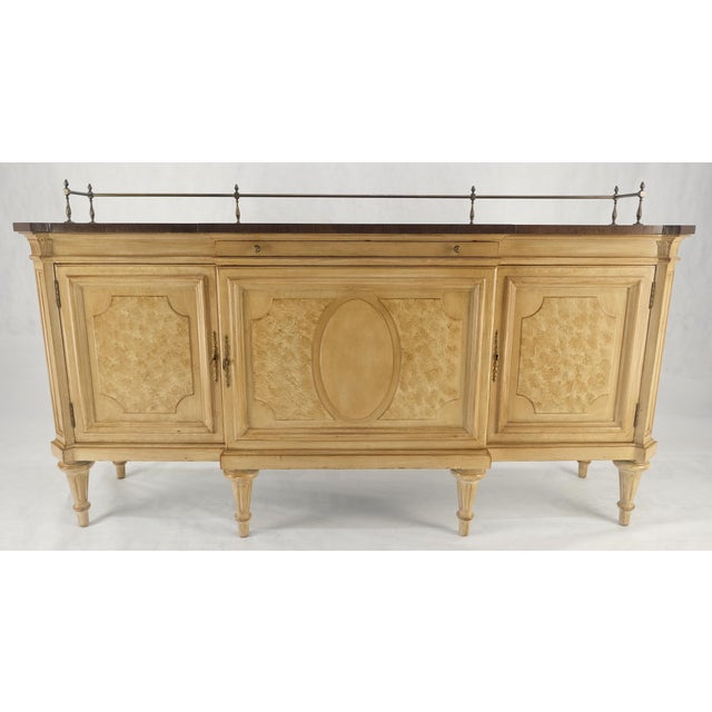 Kargers Rosewood Brass Gallery Top Fitted Drawers Sideboard Buffet Credenza MINT For Sale - Image 11 of 18