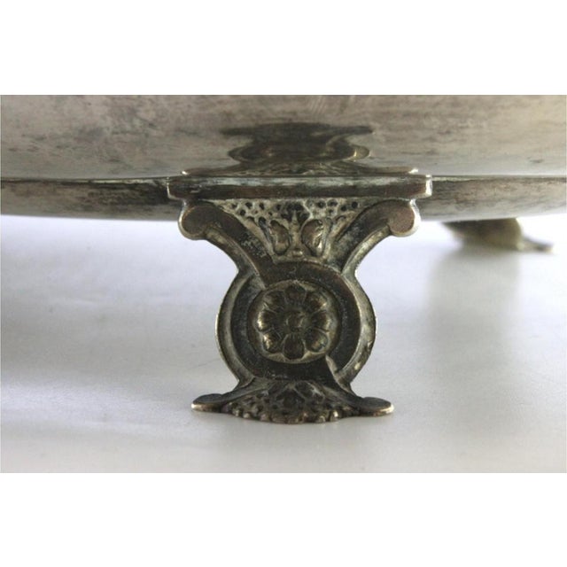 Silver Fruit Bowl with Reliefs, Handle and Feet For Sale - Image 5 of 8