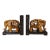 Hand Carved Resin Elephant Bookends, a Pair For Sale