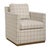 Basie Casual Linen Swivel Chair For Sale - Image 6 of 9