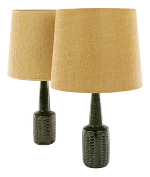 Green Table Lamps Dl/21 by Annelise & Per Linnemann-Schmidt for Palshus, 1960s, Set of 2