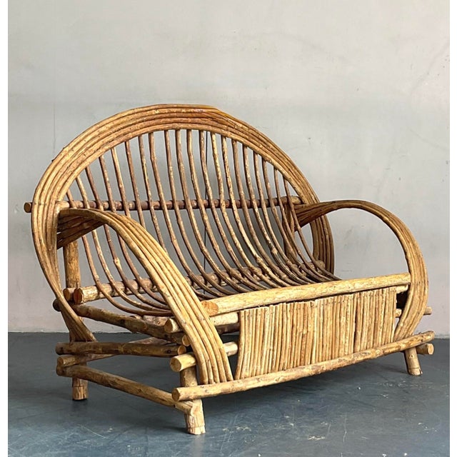 Vintage Boho Bent Branch Adirondack Sofa For Sale - Image 12 of 12