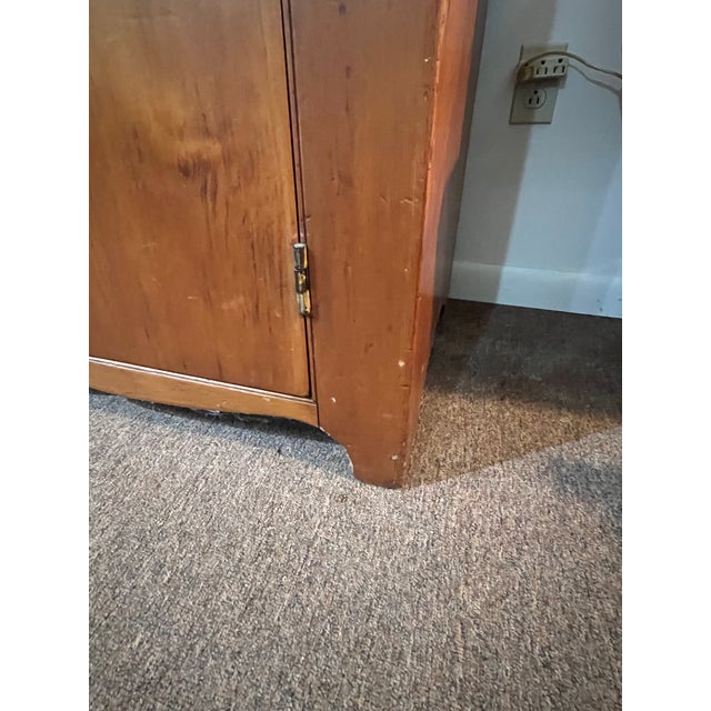 Late 19th Century Primitive Wide Plank Pine Step Back Cupboard For Sale - Image 10 of 12