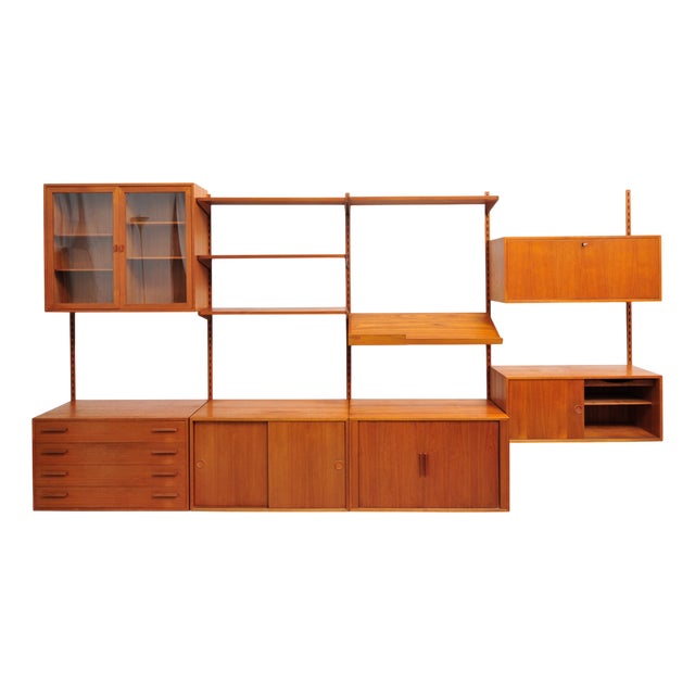 Danish Shelving System in Teak by Kai Kristiansen for Feldballes Møbelfabrik For Sale
