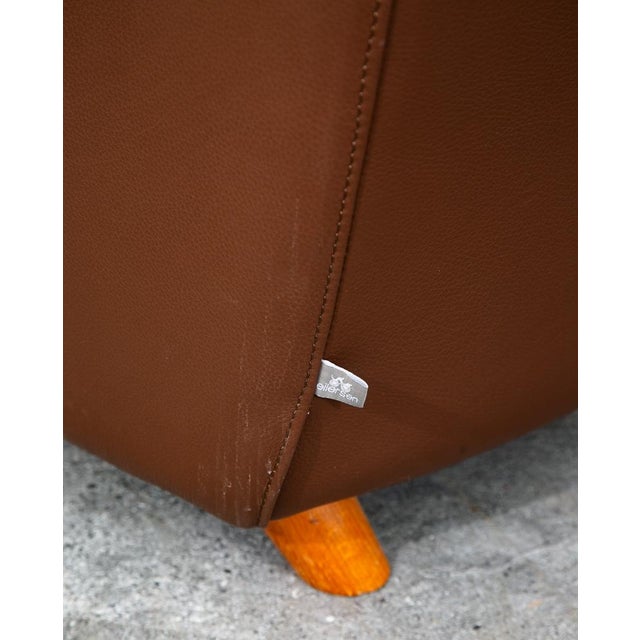 1960s Mid Century Danish Modern Lounge Chairs Set Leather N Eilersen Chocolate Brown 2 For Sale - Image 9 of 12